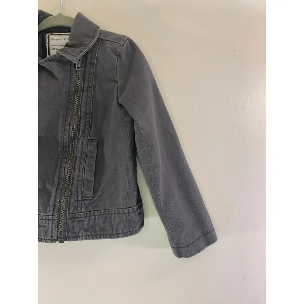 GYMBOREE Girl’s Gray Moto Jacket / Size: XS-4